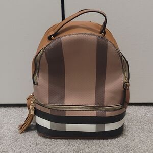 Stylish Tan and Brown Women's Backpack